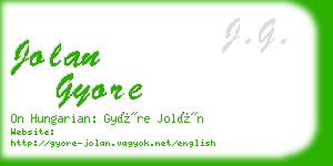 jolan gyore business card